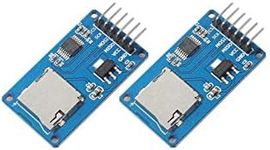 2pcs Micro SD Card Module Storage Board 6-pin TF Card Memory Adapter Reader Module SPI Interface Compatible with Ar-duino