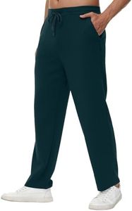 WiWi Sweatpants for Men's Workout Gym Pants Lightweight Track Pant with Pockets Drawstring S-XXL,Deep Teal,X-Large
