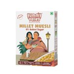 Yummy Valley Millet Muesli No Added Sugar 280g – Ideal for Breakfast, Salads, Crunchy Snacks – Non-Gluten High Fiber Museli - Cholesterol & Trans Fat Free – No Added Preservatives