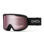 SMITH Frontier Goggles with Carbonic-x Lens – Performance Snowsports Goggles with Replaceable Lens for Skiing & Snowboarding – for Men & Women – Black + Ignitor Mirror Lens