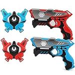 Laser Tag Gun Set for Kids Adults with Vests 2 Pack Laser Tag Game 2 Players Laser Tag Blaster Toy for Kids Age 6 7 8 9 10 11 12+ Boys Girls Indoor Outdoor Battle Games