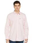 Peter England Men's Slim Fit Shirt (PCSFSSLP014843_Pink 40)