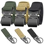 Ginwee 3-Pack Tactical Belt,Military Style Belt, Riggers Belts for Men, Heavy-Duty Quick-Release Aluminum alloy Buckle with extra MOLLE Hook