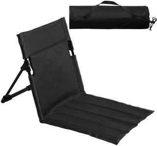 Navaris Tappetino da Spiaggia Pieghevole con Schienale - Poggia Schiena da Spiaggia Comodo e Resistente - Poggiaschiena da Viaggio e Picnic - Leggero e Facile da Trasportare - Nero