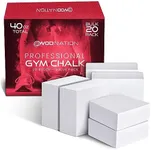 WOD Nation Gym Chalk Blocks - Bulk 2.5 LBS (20 x 2oz Blocks) Premium Sport Hand Chalk - Easy Grip, Moisture Absorbing, Athletic Block Gym Chalk for Gymnastics, Rock Climbing, Power Lifting, & More!