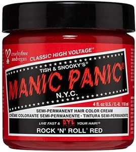 MANIC PANIC Rock N Roll Red Hair Dye - Classic High Voltage - Semi Permanent Warm, Vibrant Red Hair Color - Vegan, PPD And Ammonia-free (4oz)