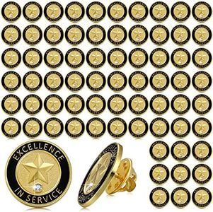 72 Pcs Employee of The Month Lapel Pin 3/4 Inch Employee Enamel Pins Employee Recognition Pins Appreciation Pins for Award Employees Staff Team Gift (Stylish Style)