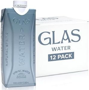 GLAS Water (12 Pack) 16.9oz 500ml Boxed Natural Spring Water | Eco-Friendly Paperboard Carton, Pure Non-BPA Drinking Water, Sustainable Alternative to Plastic Bottles