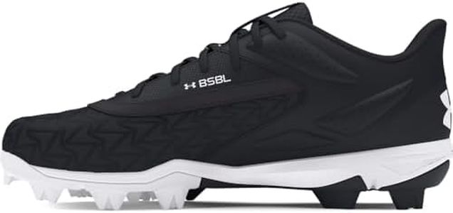 Under Armour Men's Leadoff Low RM 3.0 Baseball Cleat, (001) Black/Black/White, 8.5, US