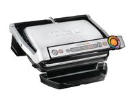 T-Fal GC7 Opti-Grill Indoor Electric Grill, 4-Servings, Automatic Sensor Cooking, Silver