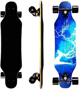 31in short Longboard Cruiser Skateboard Decks 31"x8" Pro Complete SkateBoard with 7 Layers Maple Wood for Beginners Kids Teens