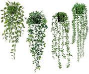 Artificial Hanging Plants 4Pcs Pott