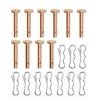 10pcs Shear Pins and 10pcs Cotters Pins Replacement for MTD Craftsman Cub Cadet Troy Bilt Snowblowers Repl.# 738-04124, 738-04124A, 714-04040