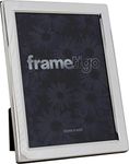 Frametigo Silver Plated Flat Edge Photo Frame - Fits Photo Size 3.5"x5" (9x13cm)