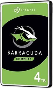 Seagate BarraCuda 4 To, Disque dur interne HDD – 2,5 pouces SATA 6 Gbit/s 5 400 tr/min, 128 Mo de mémoire cache, pour PC de bureau (ST4000LM024)