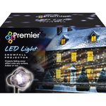 Premier Snowfall Christmas LED Projector Light with White LEDs, Indoor and Outdoor Use, Projects Falling Snow Effect onto Any Surface (LV183081)