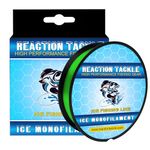 Reaction Tackle Ice Monofilament – Ice Fishing Mono Line, Tip-Up Line - Hi Vis Green - 2LB / 1000yds