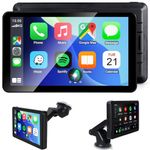 Wireless CarPlay Android Auto Screen, Car Stereo for CarPlay 7" HD Touch Screen Portable Navigation AirPlay Video Music Player Bluetooth WiFi, Voice Control, Mirror Link 2026 Upgrade