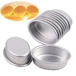 10pcs mini oval egg shape aluminium alloy metal cheese pan cake mold bread mould tart holder pudding jelly tin DIY bakery D00