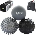 Plyopic Massage Ball Set - for Deep Tissue Muscle Recovery, Myofascial Release, Trigger Point Therapy, Mobility, Plantar Fasciitis Relief - Eliminate Muscle Pain and Tension in Your Back Neck Foot