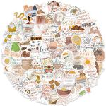 100 PCS Bohemian style positive quote stickers, Vinyl Waterproof Cute Aesthetic Scrapbook Stickers, Laptop Phone Water Bottle Stickers for Teens Girls Kids, Sticker Packs