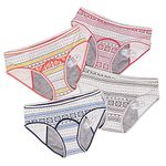 Anna & Eric 4 Pack Teen Girls Protective Panties Leak Proof Underwear Heavy Flow Women Postpartum Briefs, Ge+robg, Large