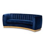 Baxton Studio 152-9266-AMZ Sofas Royal Blue/Gold