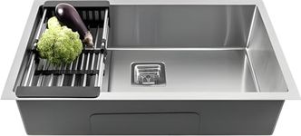 YAVI GLOBAL Sink for kitchen (30x18x10 Single Bowl Silver)