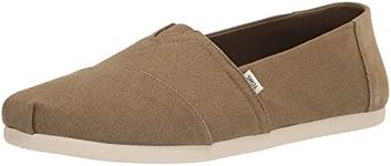 TOMS Mens Alpargata Slip On Casual Shoes - Beige - Size 7 D, Olive, 7 US