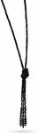 Urban Jewelry The 1920's Charleston Collection Vintage Style Charcoal Black Multitier Beaded Necklace for Women (21.6")