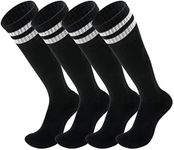 FPAKDH 2 Pairs Kids Football Socks for 7-13 Years Old Breathable Sports Training Soccer Socks Running Children Girls and Boys Football Socks Present for 7 8 9 10 11 12 13 Year old Kids