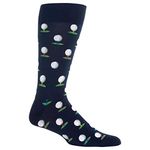 Hot Sox mens Men's Golf Balls Crew Casual Sock, Navy, 6 - 12.5 Large US