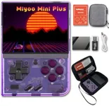 Miyoo Mini Plus Handheld Game Console 3.5-inch 640*480 IPS Screen 3000mAh Miyoo-Mini+ with Portable Case Transparent Purple