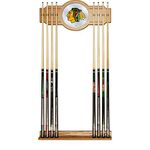 Trademark Gameroom NHL Cue Rack with Mirror-Chicago Blackhawks