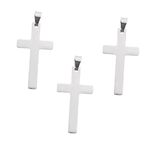 ULDIGI 3pcs Cross Pendant Vintage Necklace Black Cross Necklace Vintage Accessories Metal Cross Spacer Christmas Tree Baubles Christmas Tree Ornament Decoration Simple Cross Pendant Jesus, 3.7X1.7X0.1CM, Metal, No Gemstone