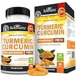 Turmeric Curcumin 1500mg | Turmeric Supplements + Black Pepper | Anti Inflammatory Pills & Joint Pain Relief | with BioPerine | High Potency Antioxidant Supplement | Non-GMO, Gluten-Free | 90 Ct