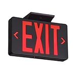 TANLUX Black Exit Sign, LED Emergen