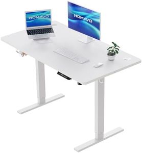 HOMAVO Bureau Assis Debout Électrique 140x70cm, Bureau électrique avec Fonction mémoire et Anti-Collision, Ports de Charge Rapide USB-A et Type C, Bureau réglable en Hauteur (70-119CM)