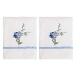 Croscill Charlotte 2 Pc Bath Towel Set, Cotton, Blue