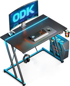 ODK Gaming Desk 80cm – LED Lights, Black