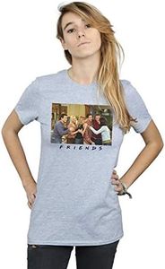 Friends Women's Group Photo Apartment Boyfriend Fit T-Shirt Sport Grey Large