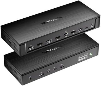 WAVLINK Pro Docking Station 5 Monitors, PD100W DisplayLink Dock Support Five 4K Displays for Mac & Windows, 2X DP 1.4(Dual 8K@60Hz), 2X HDMI 2.0, Alt HDMI, 2.5Gbps Ethernet, Driver Required DL7400