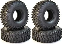Fraizoe RC 1.9" Rubber Rocks Tires for 1/10 Axial SCX10 90046 AXI03007 D90 D110 TF2 Traxxas TRX-4 RC Rock Crawler, OD120mm Crawler Tire (4.72" Tall x 1.77" Wide)