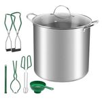 Fulgutonit Stainless Steel Canning Pot 21.5QT with Rack, Canning Supplies Starter Kit and 6 Pieces Canning Tools Set, Water Bath Canner for Beginner