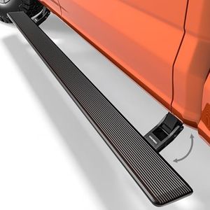 WOLFBOX Power Running Boards for 2020-2022 F250/350/F450/F550 Super Duty Crew CAB, Automatic Electric Retractable Side Steps with LED Lights, Plug-N-Play Waterproof Motor
