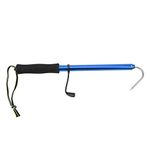 Telescopic Fishing Gaff, Fishing Hook Pole, Aluminum Alloy Pole Gaff Stainless Steel Fishing Hook for Fishing Lover Fishing(Blue 120CM)