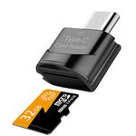 Verilux® Micro SD Card Reader Mini Type C Card Reader TF Card Reader with Keychain USB C to Micro SD SDHC SDXC OTG Memory Card Reader Compatible with Laptops, MacBook, Samsung Galaxy Note 20 S20