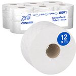 Scott Control Centrefeed Toilet Tissue 8591 - 2 Ply Toilet Paper - 12 Toilet Rolls x 833 Toilet Paper Sheets (9,996 Total)