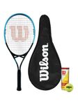 Wilson Fusion XL Tennis Racket + Full Cover & 3 Tennis Balls