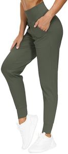 THE GYM PEOPLE Women's Joggers Pants Lightweight Athletic Leggings Tapered Lounge Pants for Workout, Yoga, Running Olive Green